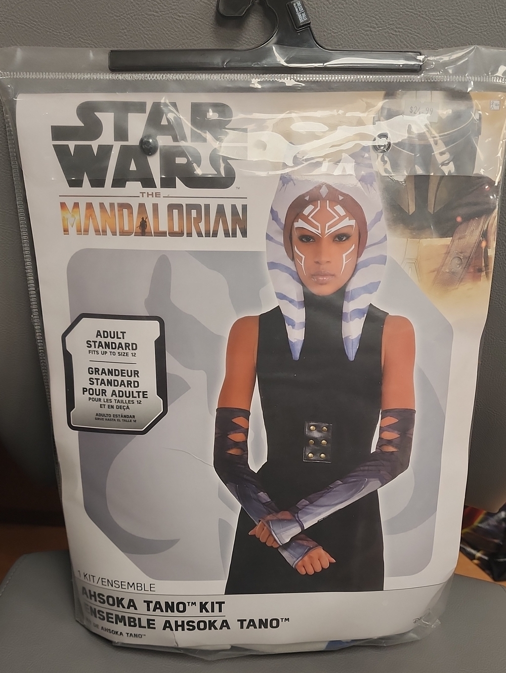 Star Wars Ahsoka Tano Adult Costume Headpiece & Sleeves - White and Blue